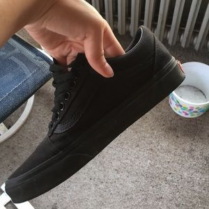 All black Old Skool vans